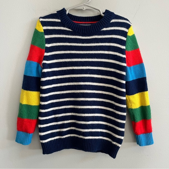 Mini Boden Other - Mini Boden Striped Wool Blend Sweater Size 3-4Y Gender Neutral Primary Classic